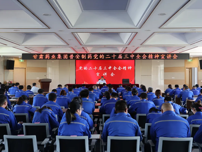 【普安必一运动
】窦生铭到普安制药宣讲党的二十届三中全会精神