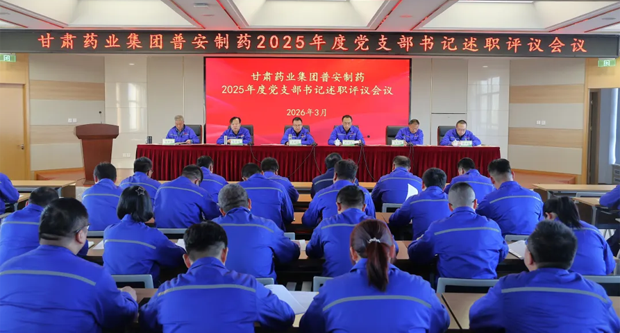 【普安必一运动
】普安制药召开2025年度党支部书记抓基层党建和人才工作述职评议大会
